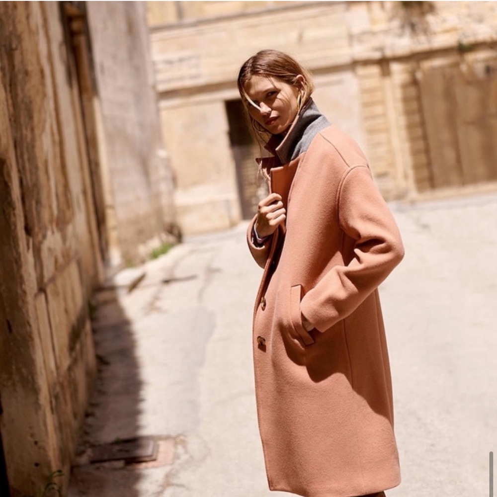 Bergen Cocoon Coat in Antique Coral